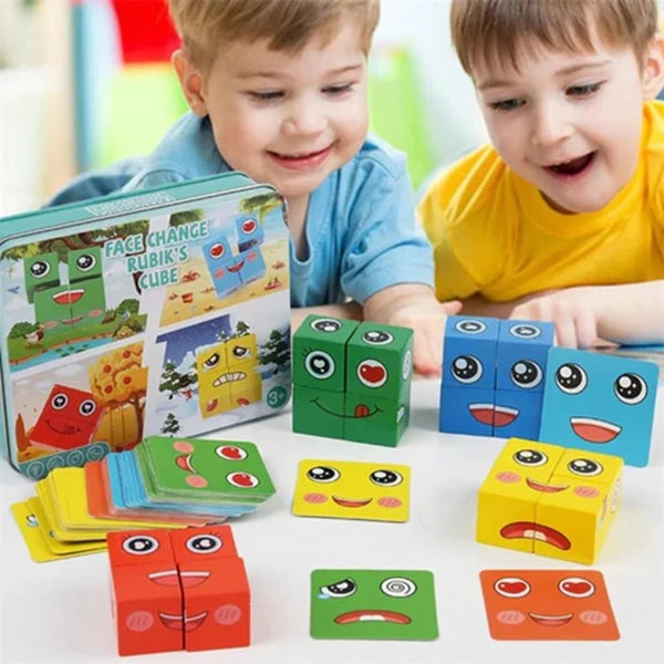 SET DE CUBOS CARITAS DIVERTIDAS